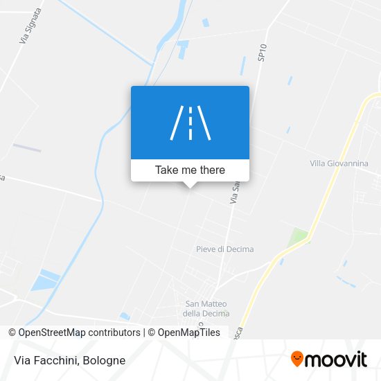 Via Facchini map