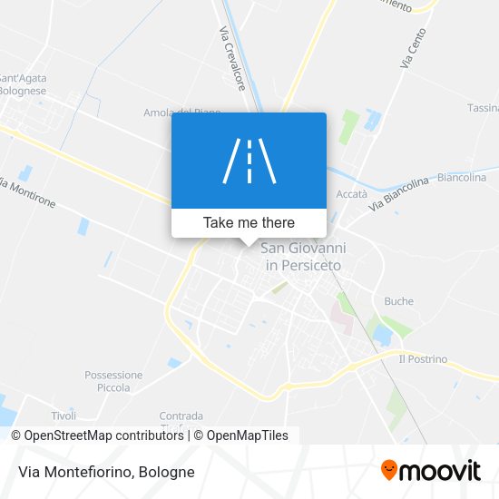 Via Montefiorino map
