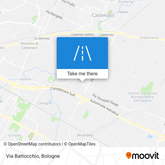 Via Battocchio map