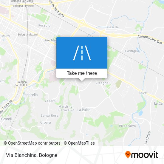 Via Bianchina map