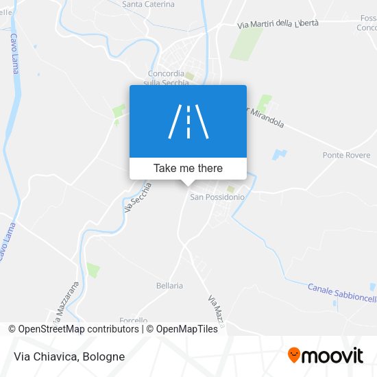Via Chiavica map