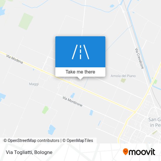 Via Togliatti map