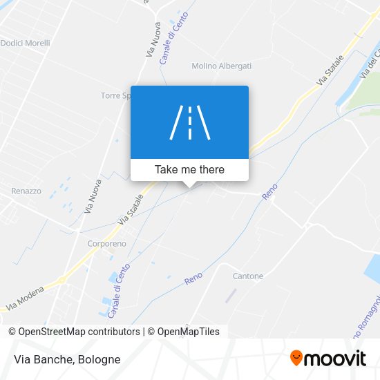 Via Banche map