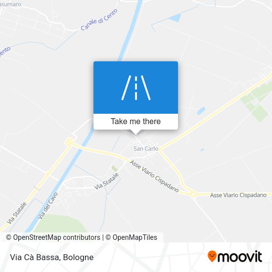 Via Cà Bassa map