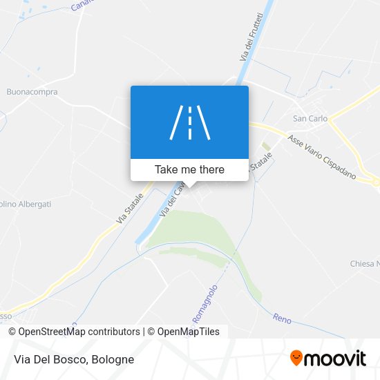 Via Del Bosco map