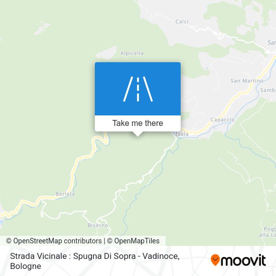 Strada Vicinale : Spugna Di Sopra - Vadinoce map