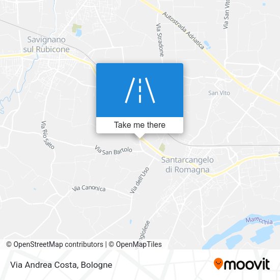 Via Andrea Costa map