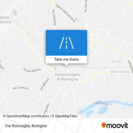 Via Roncaglia map