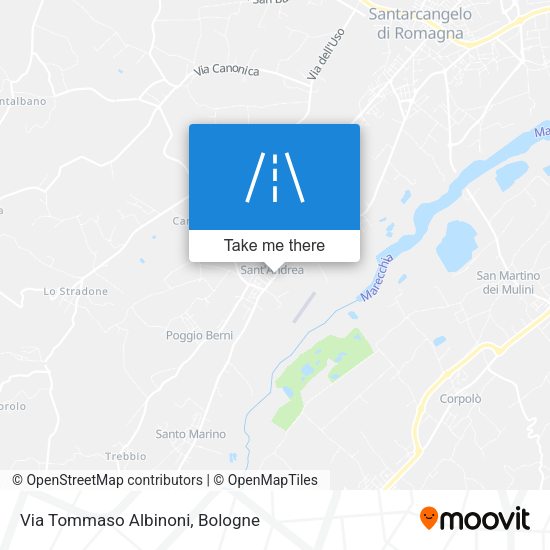 Via Tommaso Albinoni map