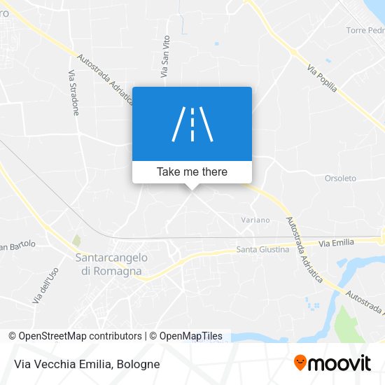 Via Vecchia Emilia map