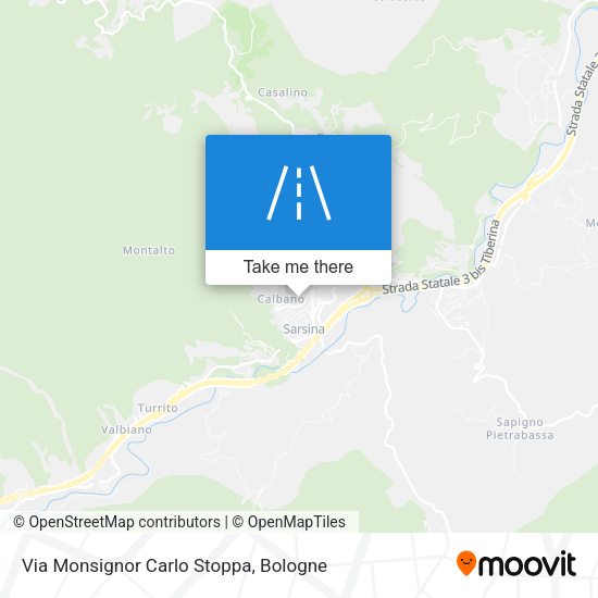 Via Monsignor Carlo Stoppa map