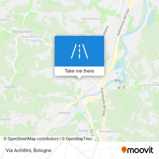 Via Achillini map