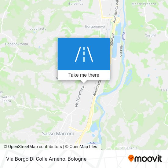 Via Borgo Di Colle Ameno map