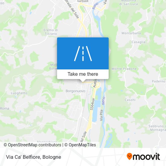 Via Ca' Belfiore map