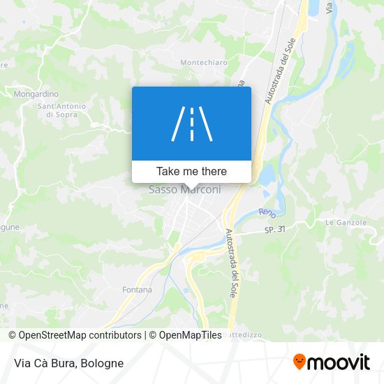 Via Cà Bura map