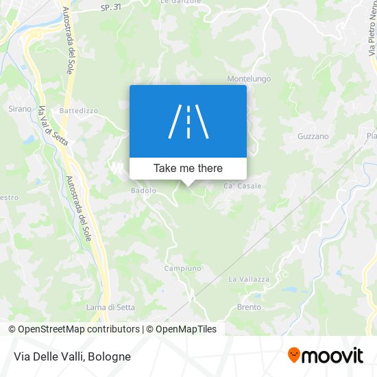 Via Delle Valli map