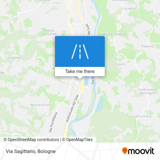 Via Sagittario map