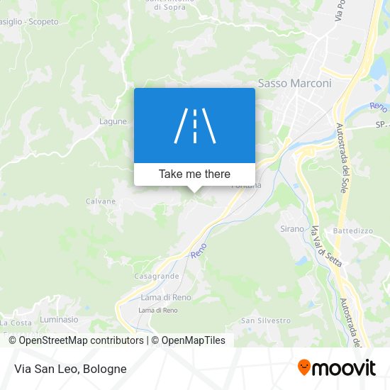 Via San Leo map
