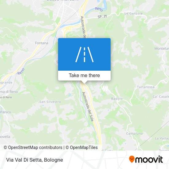 Via Val Di Setta map