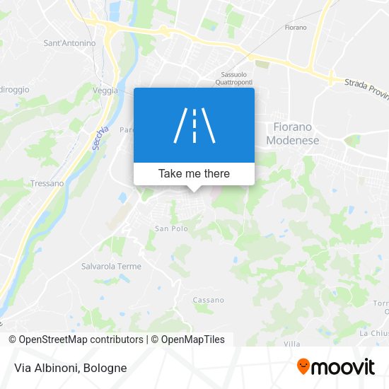 Via Albinoni map