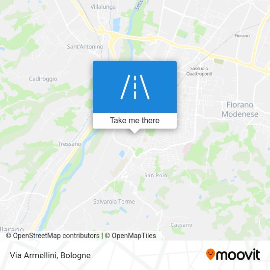 Via Armellini map