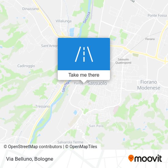 Via Belluno map