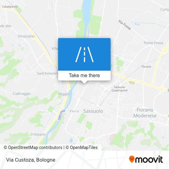Via Custoza map