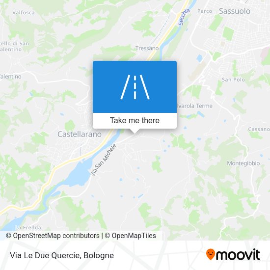 Via Le Due Quercie map
