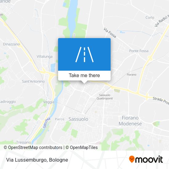 Via Lussemburgo map