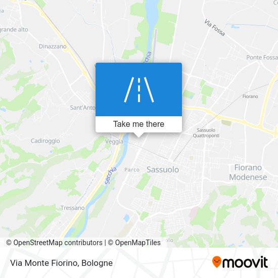Via Monte Fiorino map