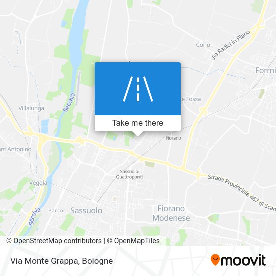 Via Monte Grappa map