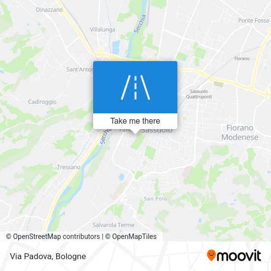Via Padova map
