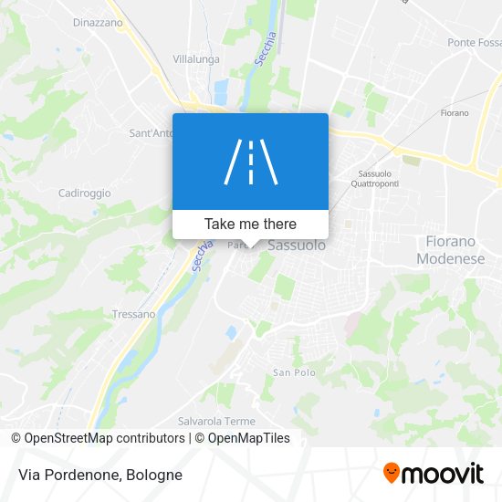 Via Pordenone map