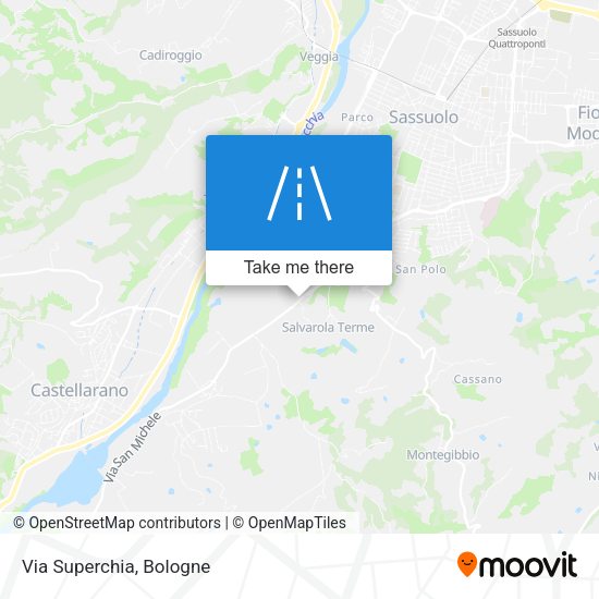 Via Superchia map