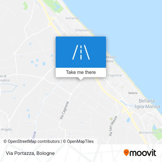 Via Portazza map
