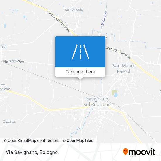 Via Savignano map