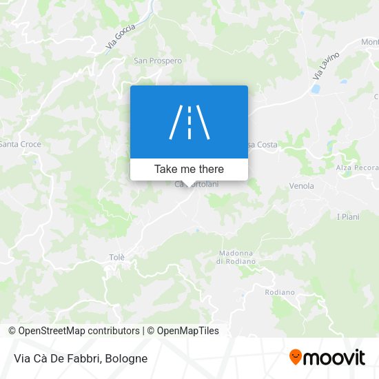 Via Cà De Fabbri map