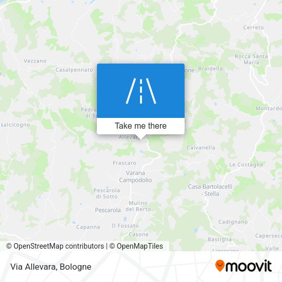 Via Allevara map