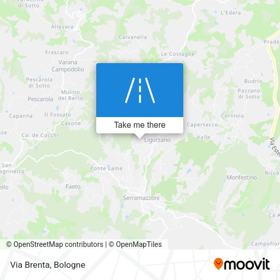 Via Brenta map