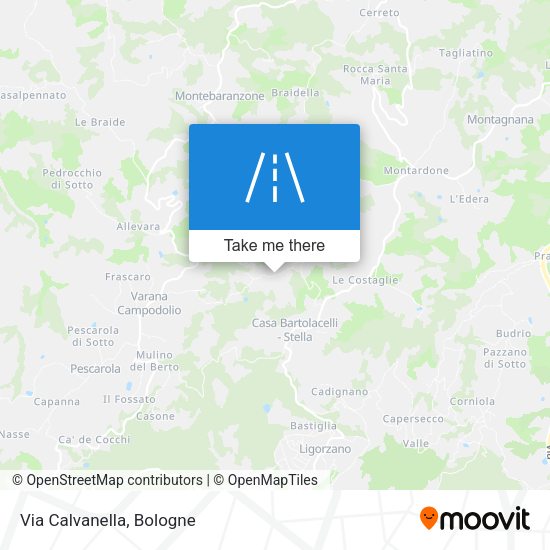 Via Calvanella map