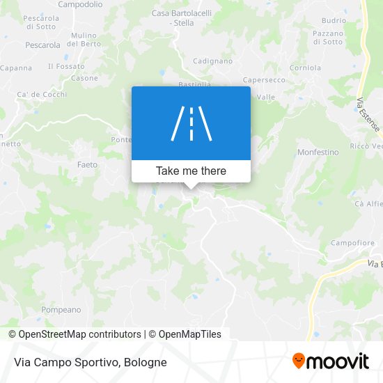 Via Campo Sportivo map