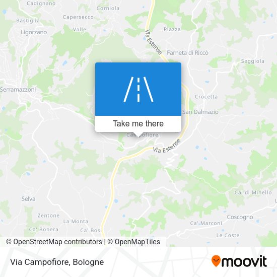 Via Campofiore map