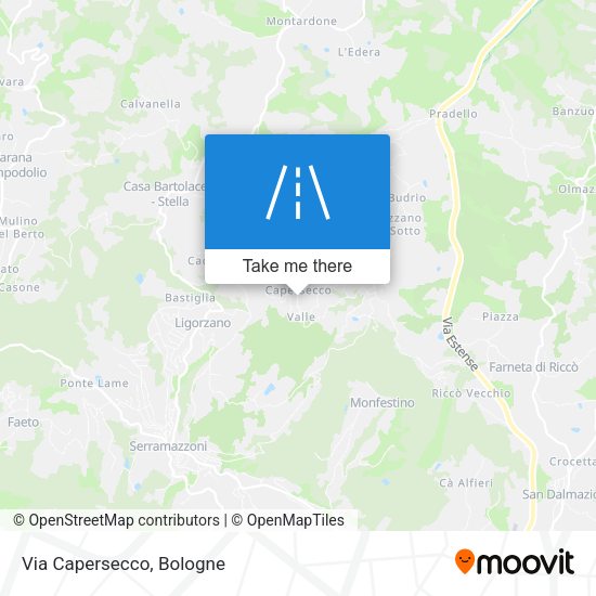 Via Capersecco map