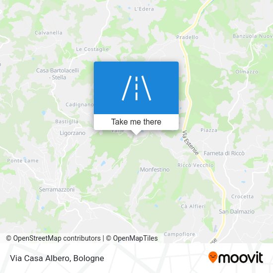 Via Casa Albero map