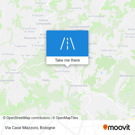 Via Case Mazzoni map