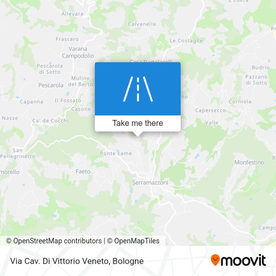 Via Cav. Di Vittorio Veneto map