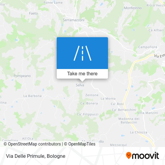 Via Delle Primule map