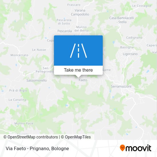Via Faeto - Prignano map