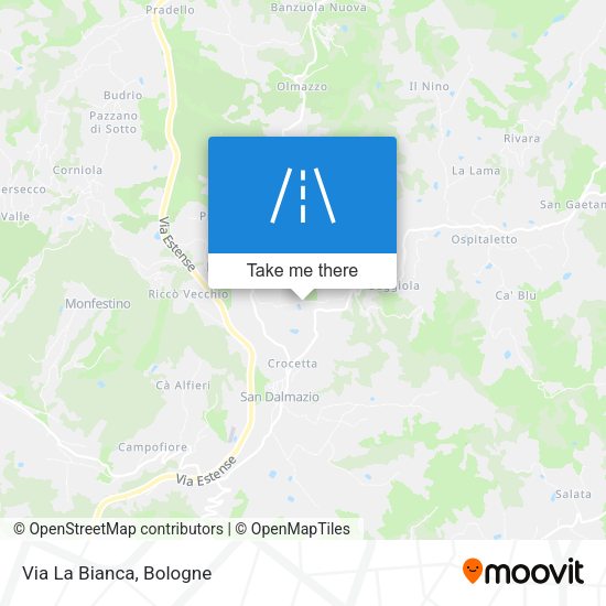 Via La Bianca map