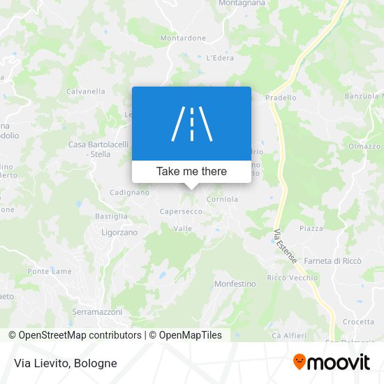 Via Lievito map